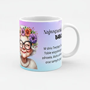 Kubek biały Super Glaze Premium Najwspanialsza Babcia