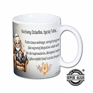 Kubek biały Super Glaze Premium Kochany Dziadku