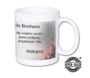 Kubek biały Super Glaze Premium Kochana Babcia
