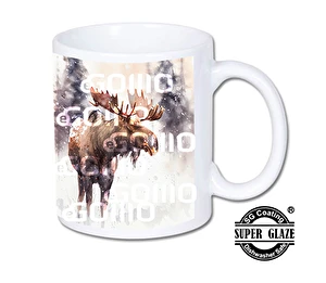 Kubek biały Super Glaze Premium Łosie